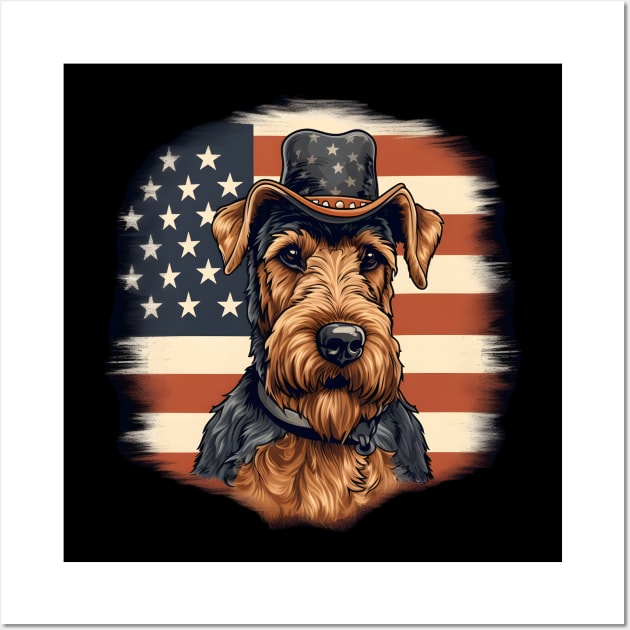 Welsh Terrier 4th of July Wall Art by NatashaCuteShop